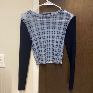 Zara long sleeve knit and mesh